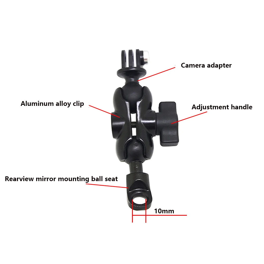 TUYU 3-way Adjustable Base Mount Swivel Motorcycle 360 Rotary Adapter for GOPRO Heroes 9 8 7 6 5  yi 4K sjcam Camera Accessories