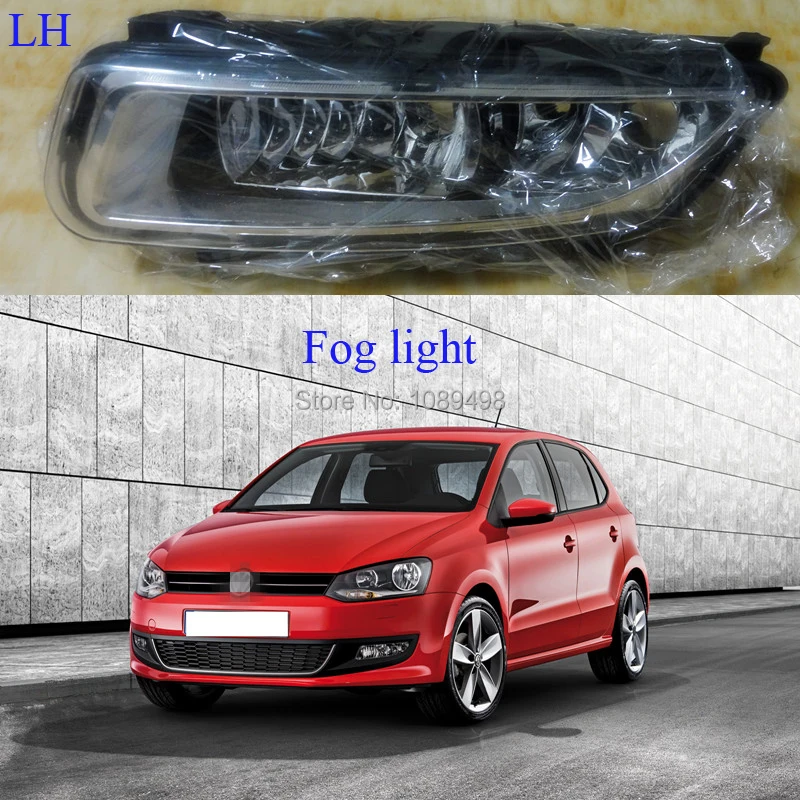 1 Piece LH without bulbs car fog light with doulbe bulb holes for New POLO 2010-2013 GTI