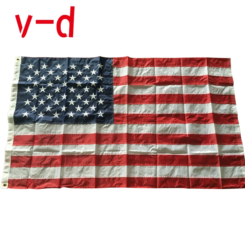 

Epacket Free Shipping xvggdg 90x150cm American Flag Embroidered American Flag Thicken Oxford Nylon USA flag