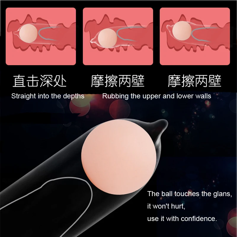 Reusable Ball Condoms Beads for Man Penis Extender Enlargement Penis Sleeve Intimate Sex Goods Penis Massager Cock Sleeve Balls