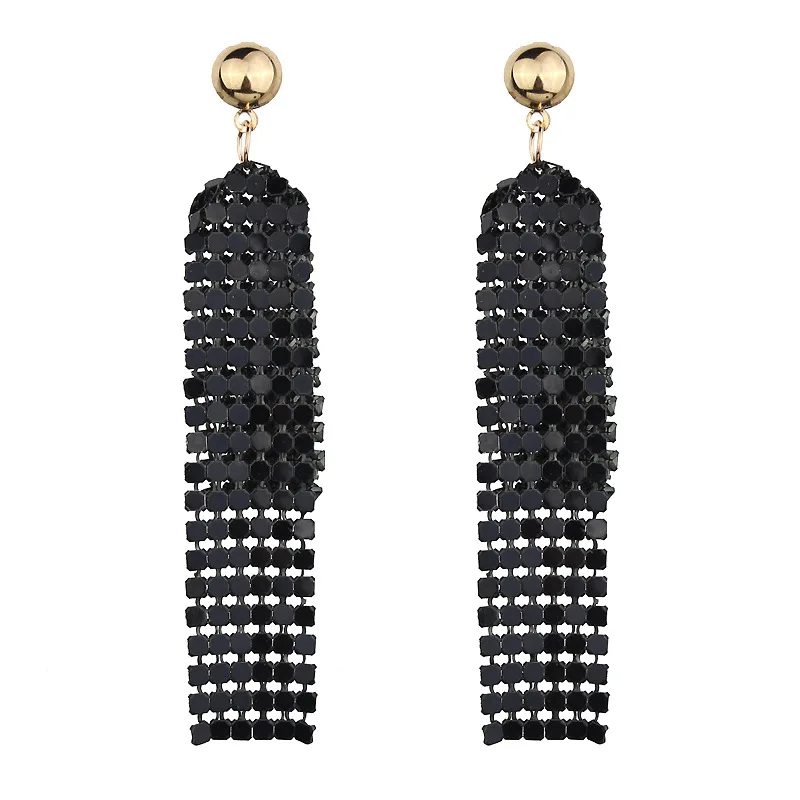 Fashion Jewelry Fashion Small Square Long Earrings Bride Evening Dress Jewelry Accessories New Wedding Earrings Dangle Earrings