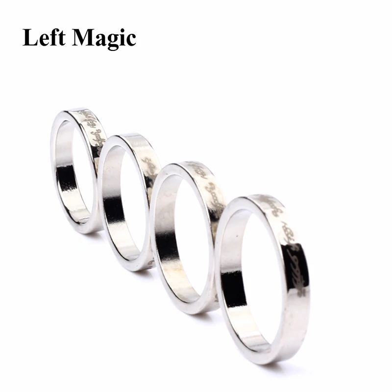 1 Pcs 2018 Mini Silver Strong Magnetic Magic Ring Magnet Coin Magic Tricks Finger Decoration Magician Ring 18/19/20/21MM Size