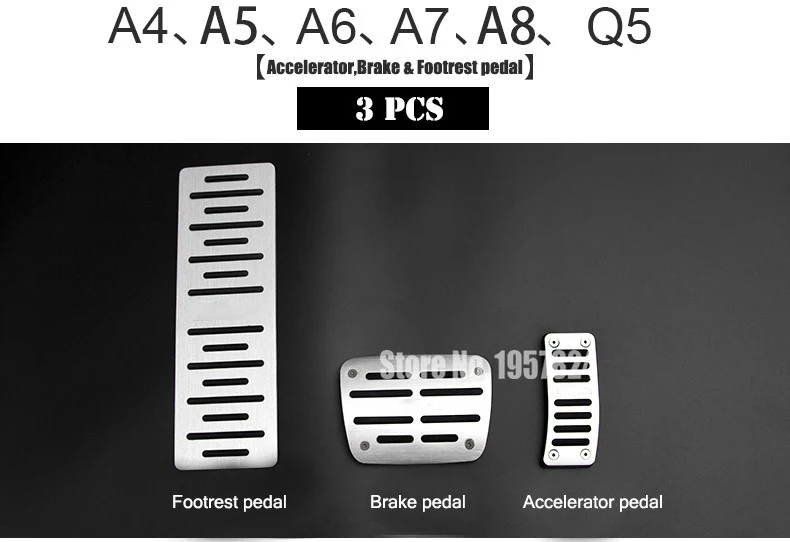 DEE Original design Aerospace Aluminum alloy Car brake accelerator pedal for AUDI A4 A5 A7 A8 Q5 Q3 Q7 A3 A6 TT Pedals pad Cover