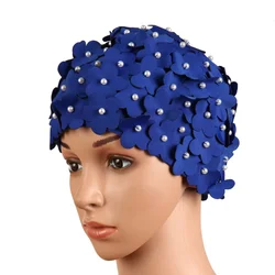 Women Swim Pool Beach Swimming Cap Attractive Hat Free Size For Women Petals Bathing Cap Newest