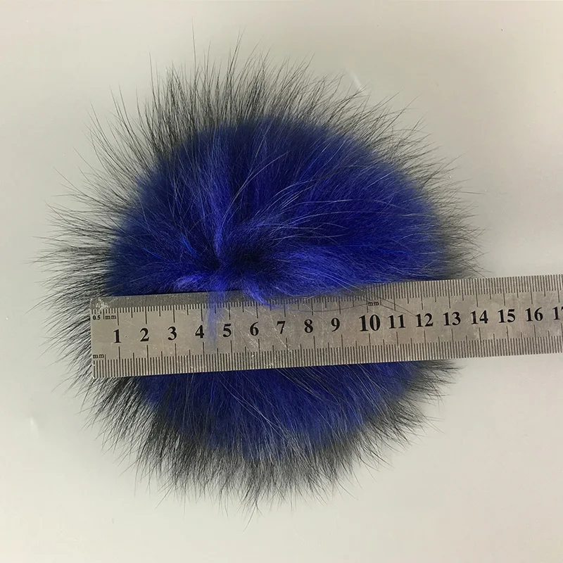 13cm Natural  raccoon fur ball key chain fur hat winter hats Fur pom pom for shoes 100% real fur cap accessories Free Shipping