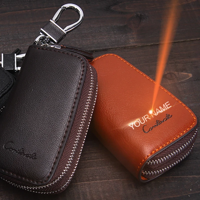 Genuine Leather Car Key Holder For Men Business Key Wallet Housekeeper Keys key bag Key box Keychain Organzier Key Pouch Case