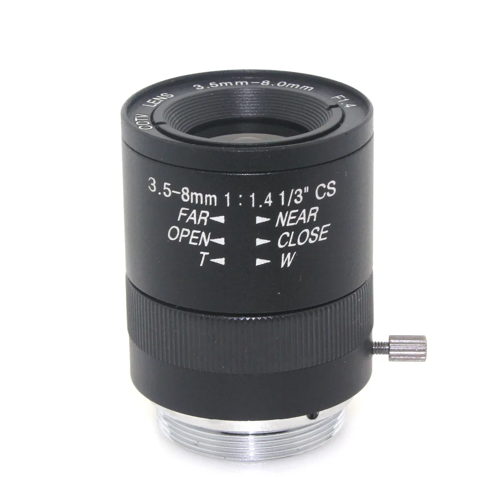 3.5-8mm CS lens CS Mount Varifocal Manual Iris Industrial zoom CCTV Lens for CCTV Security Cameras BOX