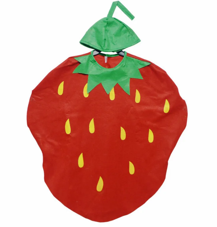 

Children's Day Kindergarten Performance Clothing Non-woven Fabrics Strawberry one-time Cosplay Clothing Suit Fruits Clothing