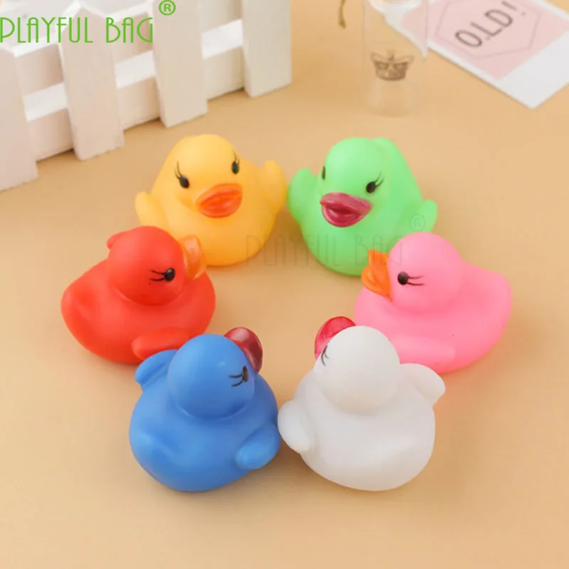 Led water induction luminescent duck baby bathing duck floating luminescent duck toys best gift for babies E40