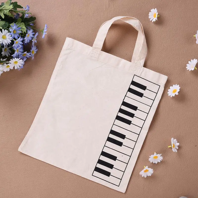 Portable Cotton and Linen Music Score Bag Keyboard Pattern Musical Bags Musical Instruments Appliance Bag Musical Bags Drop Ship