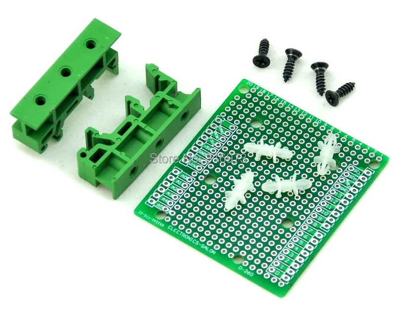 DIN Rail Mount Adapter/Prototype PCB Kit For UNO / Mega 2560 etc.