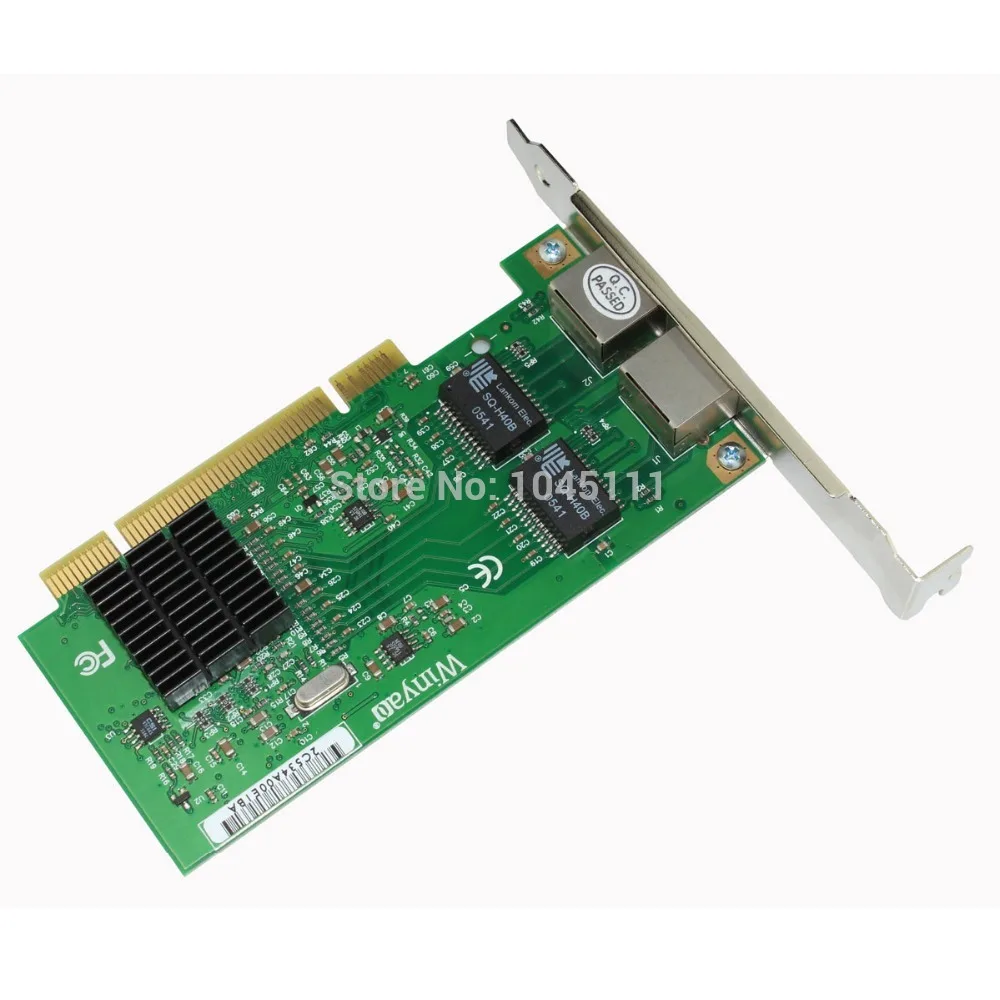 Winyao WY546T2 Dual Port Copper RJ45 Gigabit Ethernet PCI Desktop Network Adapter NIC Intel82546 Chipset Intel 82546EB / GB