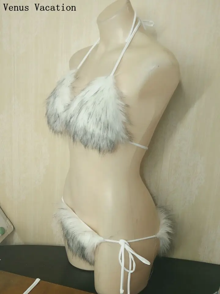 Venus Vacation 2018 new style swimsuit Kim Kardash sexy women leather swimwear bathing suit beachsuits biquini fur bikini