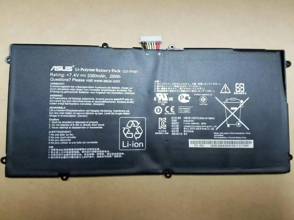 

New genuine original Battery for ASUS TF700KL Transformer TF700 Transformer TF700T C21-TF301 2ICP4/95/97 7.4V 25WH