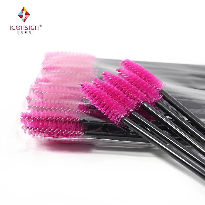 Plastic Soft Brushes 50 Pieces/Bag Mini Disposable Eyelash Eyebrow Brush Wands Makeup Cosmetic Mascara Tools Length 72mm