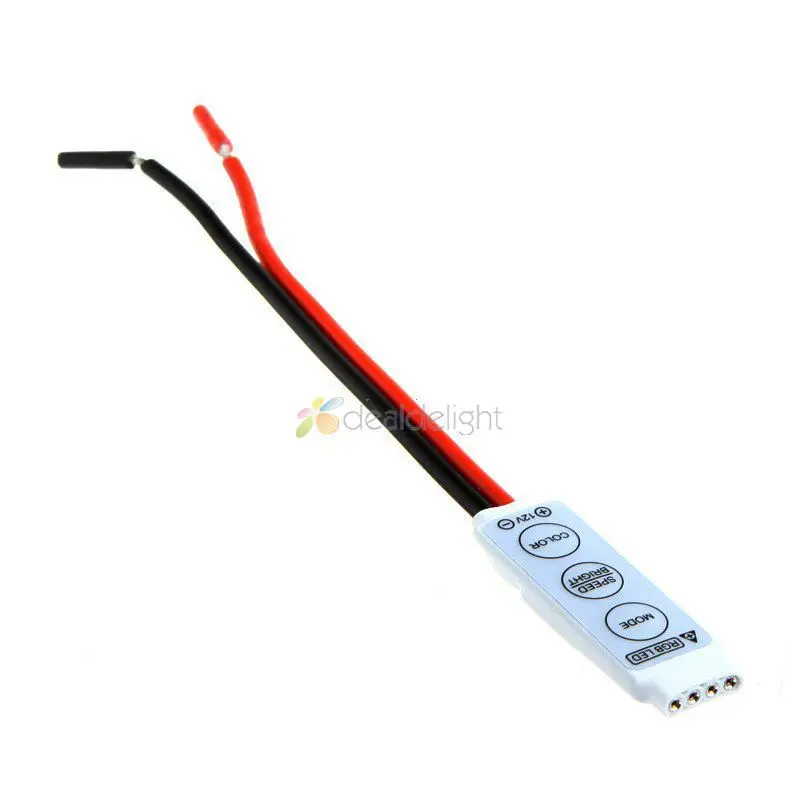 5pcs Mini RGB 3 Keys Controller DC12V 144W for 5050 3528 RGB LED Strip Light 19 Dynamic Modes and 20 Static Color