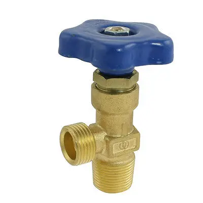 22.5mm x 24mm Male Thread 2 Ways LPG Gas Brass Angle Stop Valve