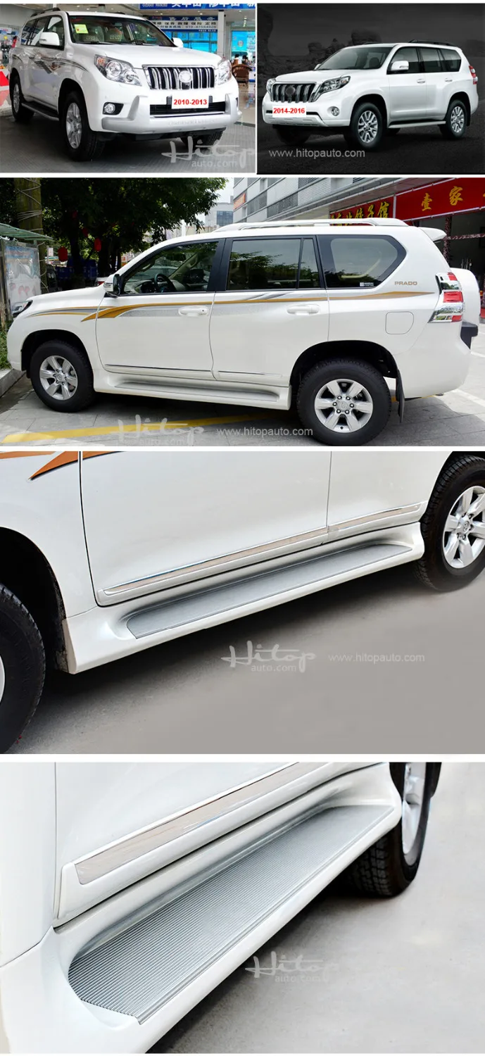 OE side step nerf bar running board for Toyota Land Cruiser Prado 120 150 2700 4000,2003-2009 or 2010-2021 year,ISO9001 quality