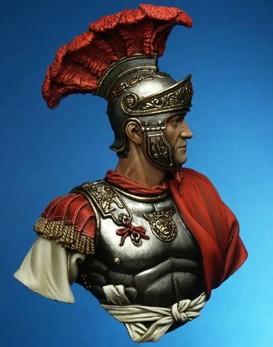 Assembly  Unpainted  Scale  1/10 Roman Knight ancient bust 1/10   figure Historical  Resin Model