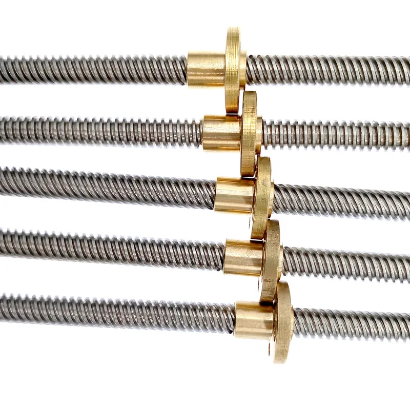 Lead Screw T8 400mm Linear Guide 3D Printers Parts helical pitch 2mm 4mm 8mm 10mm 12mm Trapezoidal Screws with nut