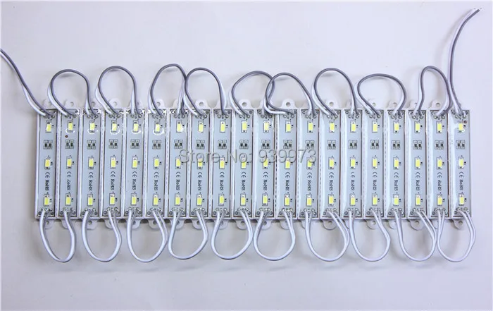 5630 LED impermeável módulo de luz módulo LED backlight branco ( 6000 K ) DC12V 1.5 W 3 levou 45lm / LED