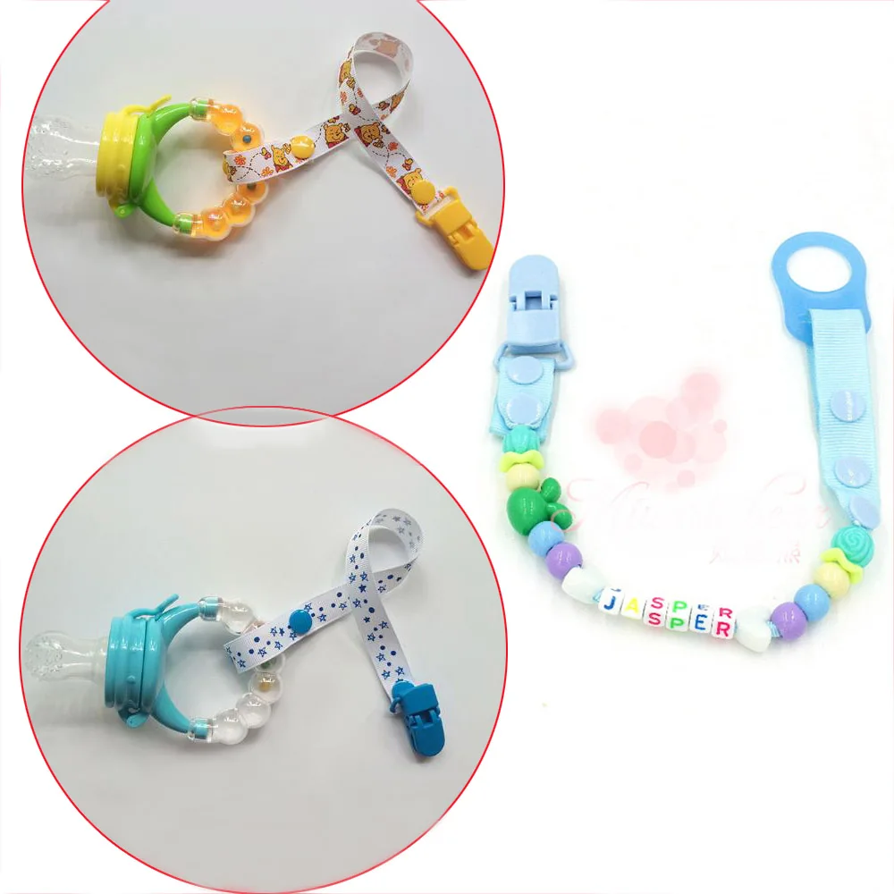 Sutoyuen 40 Stück Hot D-Form Kam Kunststoff-Schnullerclips Kunststoff Baby Schnuller Schnuller Hosenträgerkette Halter Clips für 20 mm Band – Detail 11