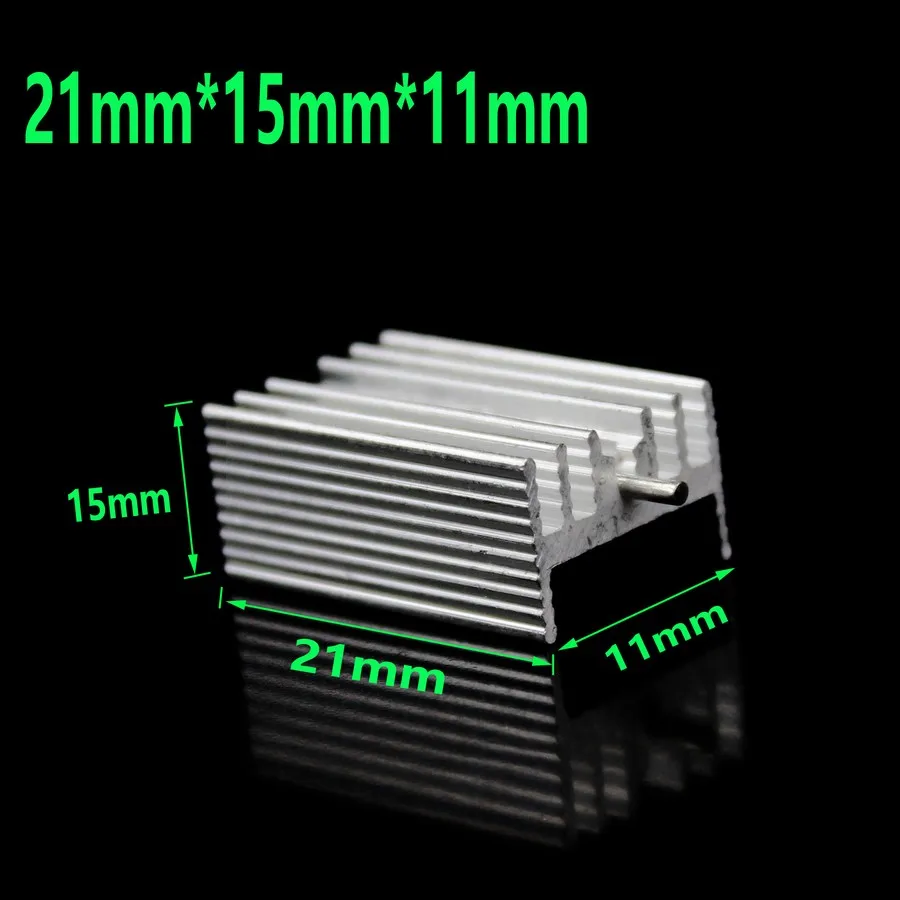 1000PCS Aluminium TO-220 Heatsink TO 220 Heat Sink Triode Transistor Radiator TO220 Cooler Cooling 7805 21x15x11mm