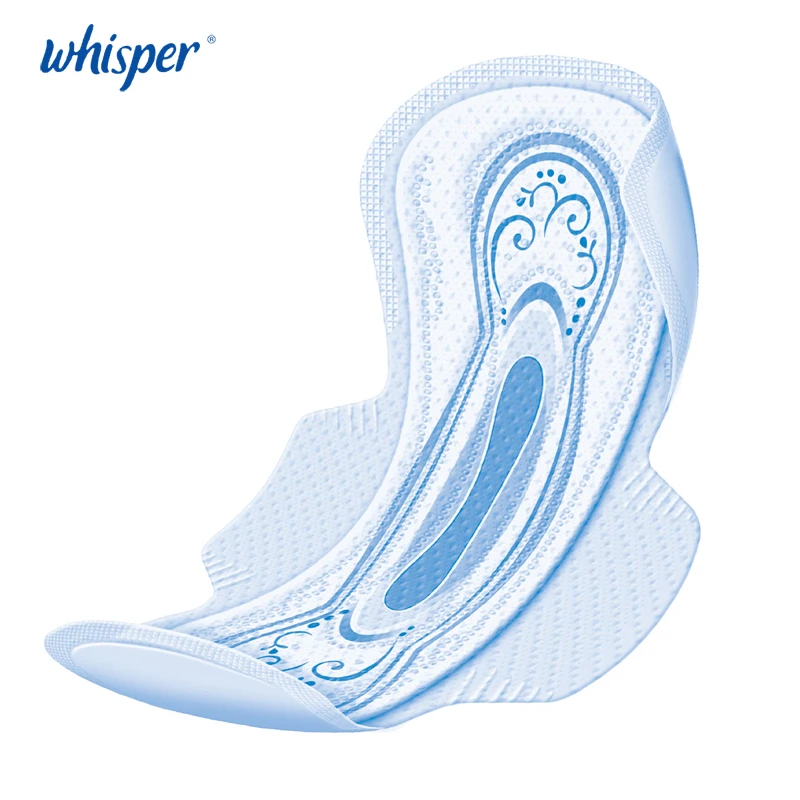 Whisper Cotton Sanniatry Napkin Soft Towel for Period Feminine Panty Liner Sanitary Napkin Pad Night Use 317 mm 8 pacs/bag