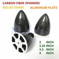 carbon fiber spinner aluminum plate bullet shape 3 3.25 3.5 4 inch full carbon fiber RC electric airplane F3A spinners