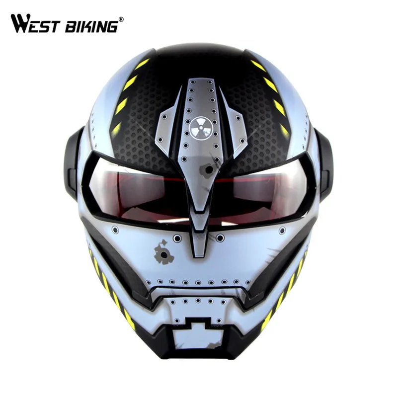 WEST BIKING Motorcycle Bike Full Face Helmet Matt Black Large Size Scooter Open Face Safety Helmet Waterproof Cycle Adult Helmet