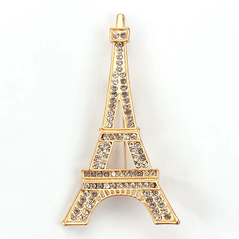 WEIMANJINGDIAN Brand Factory Direct ly Crystal Rhinestones Eiffel Tower Assorted Styles Brooch Jewelry Collections