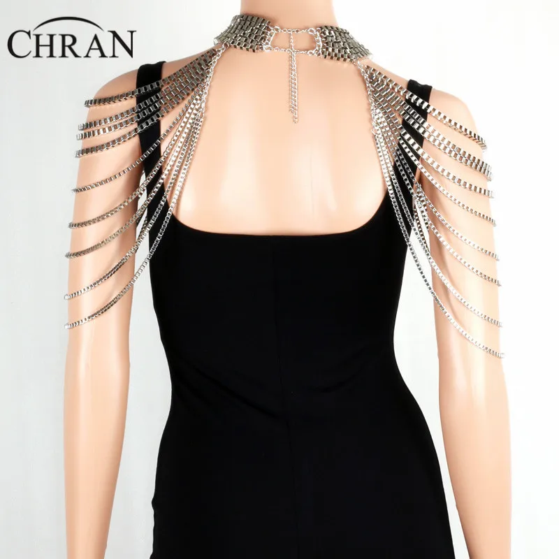 Chran 2 Color Women Exaggerated Beach Bikini Full Bra Chain Shoulder Necklace Tassel Jewelry Wholesale