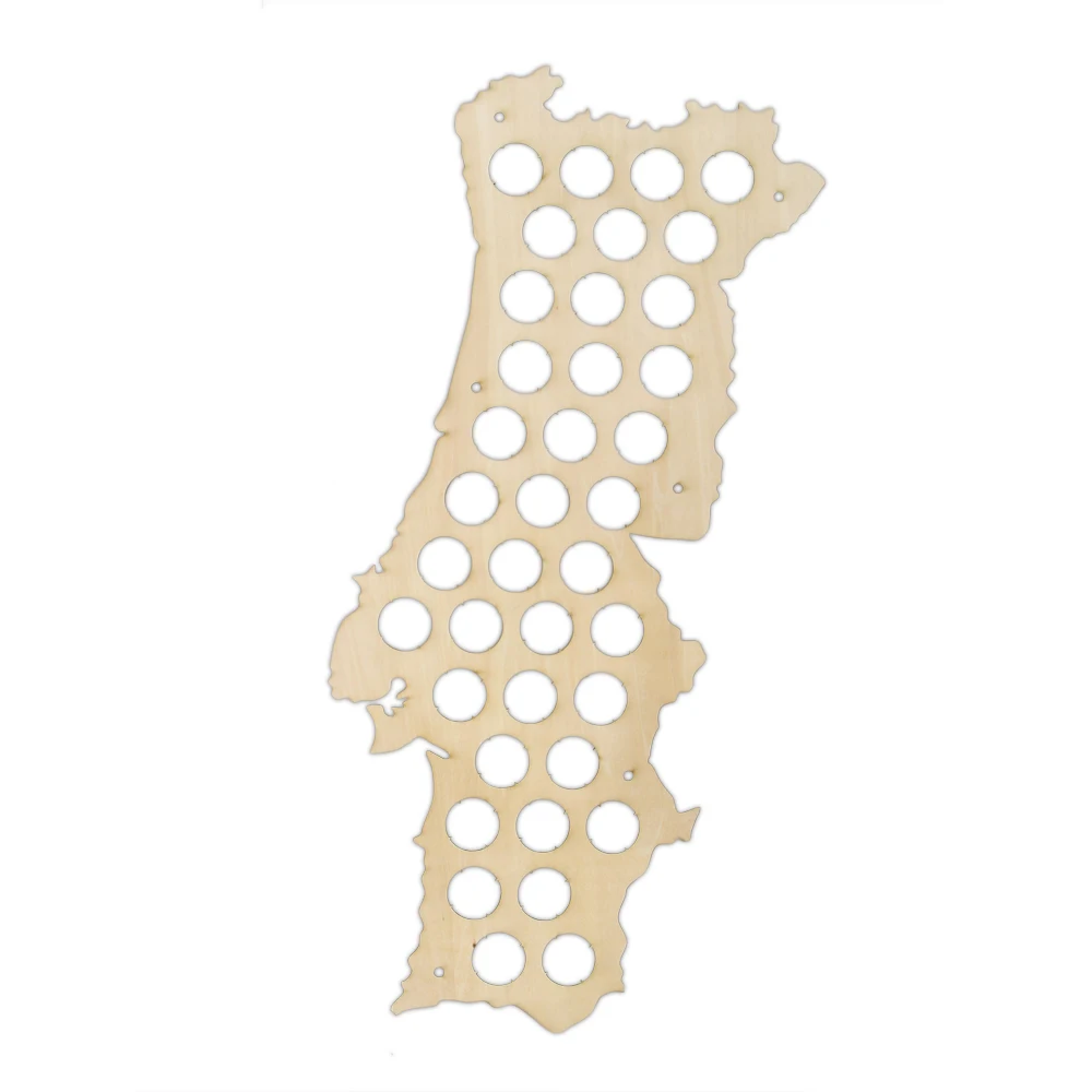 Wooden Craft Maps Of Portugal Beer Caps Maps Wall Mounted Decorative Map Home Bar Beer Drinkers Home Decoration Accessories