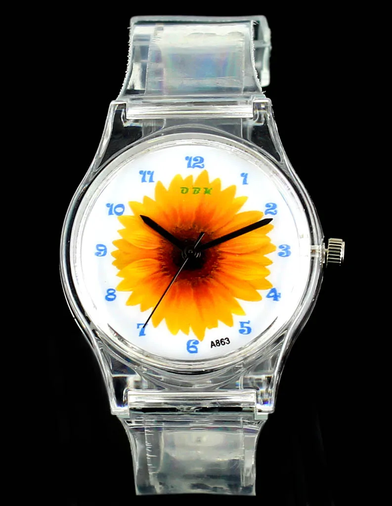 Apple Obst/Zitrone Orange/Sonne Blume Sonnenblumen/Wassermelone/Erdbeere Kinder Kinder Student Geschenk Cartoon Sport Handgelenk uhr