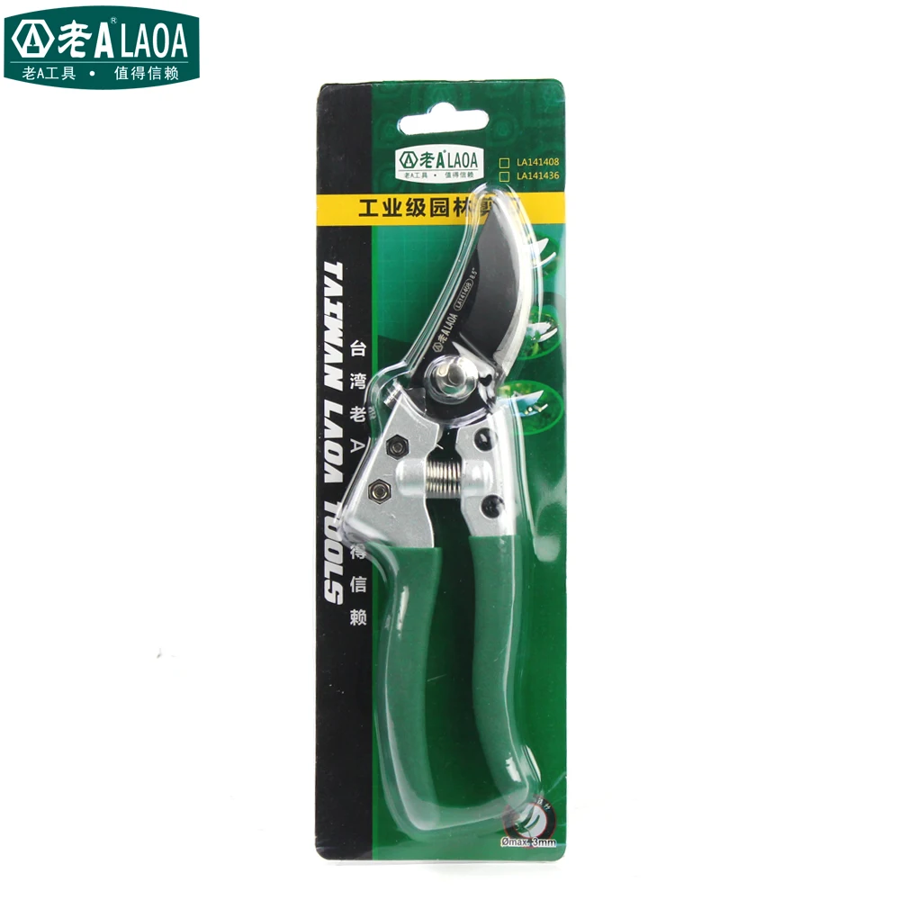 LAOA 8.5inch SK5 Garden Scissors High quality Stainless Steel Scissor for Household and Garden Pruning Shears