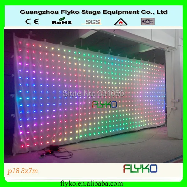 Free shipping 7M*3M P18CM Size customized led video display, SD controller