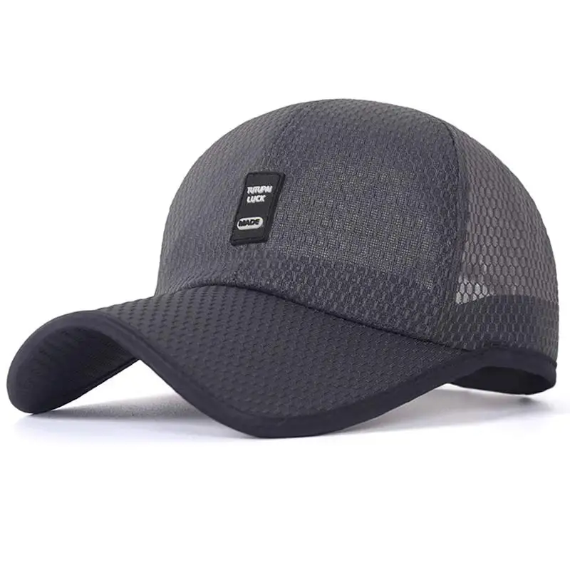 Men Quick Dry Summer Cool Mesh Baseball Cap Sport Dad Hat Black Navy White Khaki Grey Adjustable Lightweight