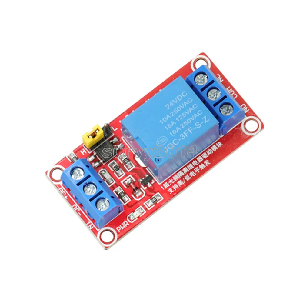 DC 5V 9V 12V 24V 1 Channel Relay Module With Optocoupler Shield Board High And Low Level Trigger Power Supply Module For Arduino