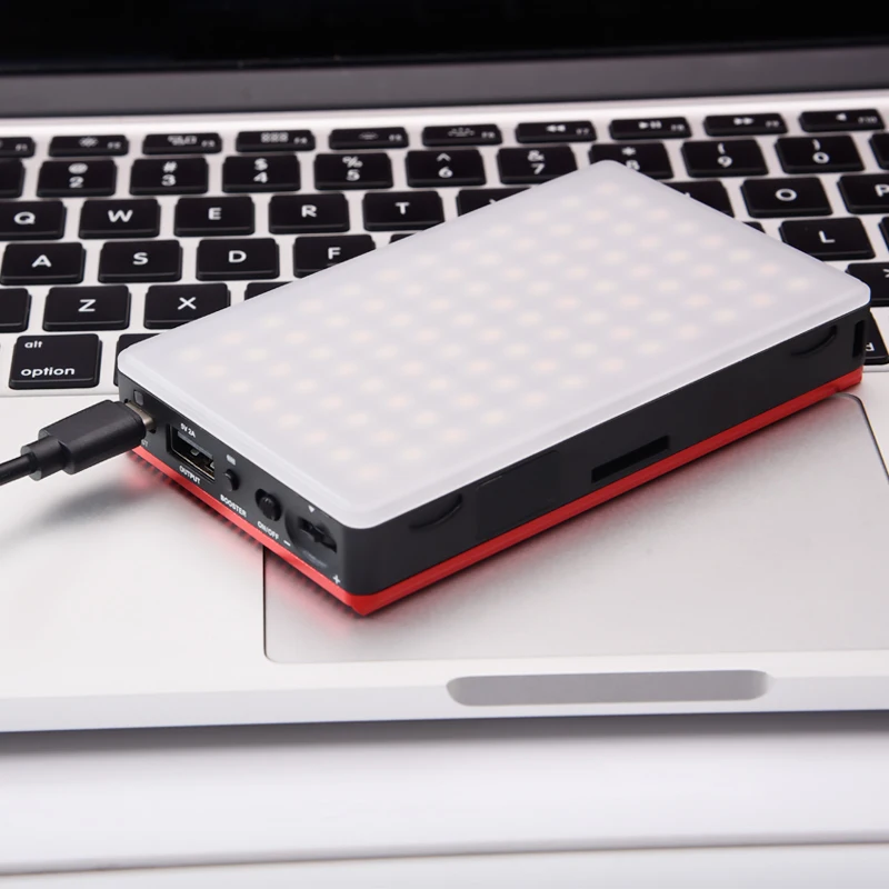 SETTO 64 96 PCS Luce video LED dimmerabile TLCI/CRI 95+ Luce di riempimento sulla fotocamera Piccola illuminazione a LED tascabile per DSLR Vlog YouTube