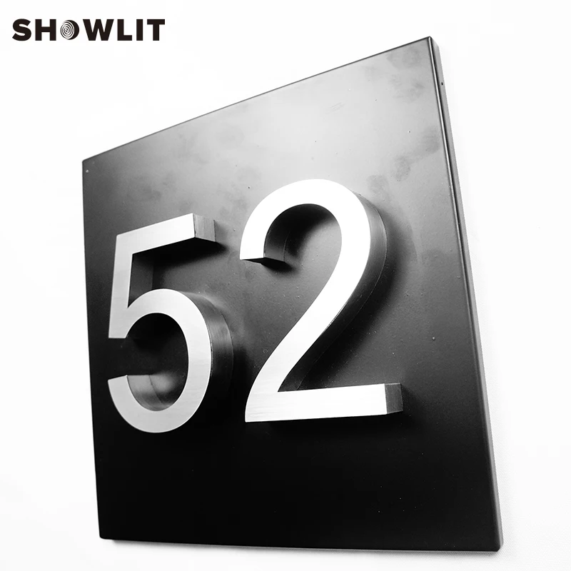 

Black Modern Wall Mounted Door Numbering House Signs