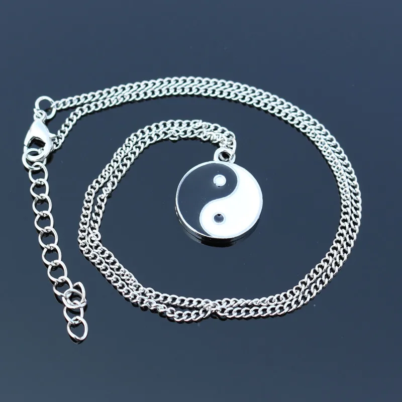 New Taichi Pendant Necklaces Bijoux Collares for Women Men Yinyang Ba Gua Necklace China Tattoo Chain Colar Wholesale Neck Decor