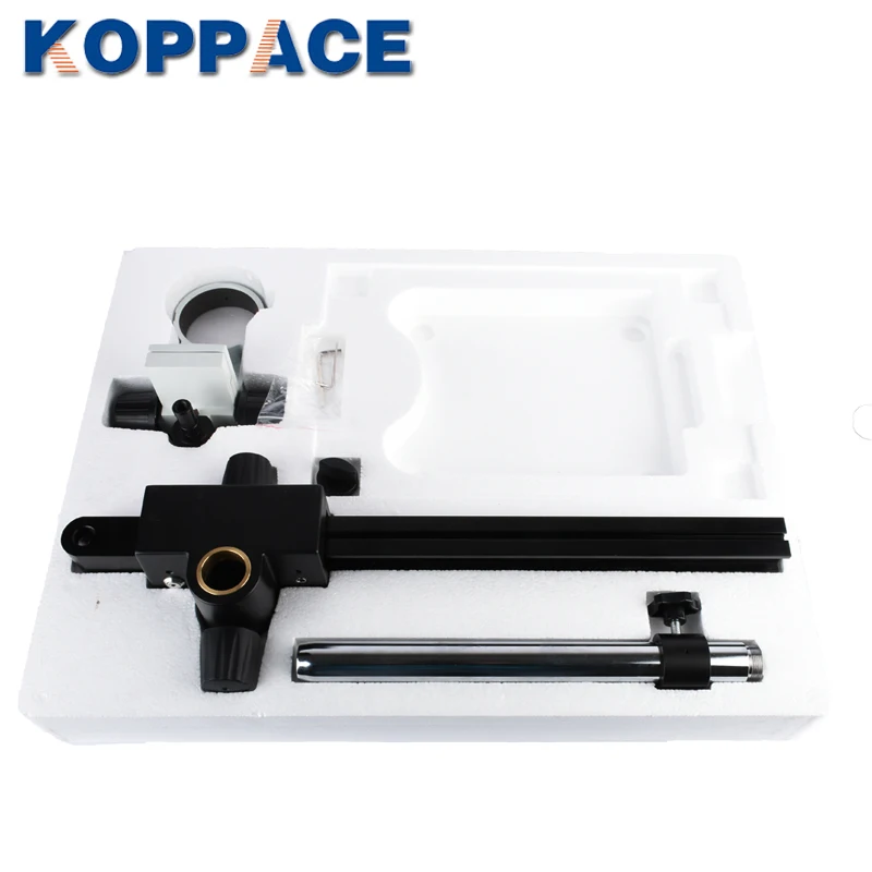 KOPPACE-مجهر ستريو 76 مللي متر ، دعم ذراع الفتحة ، منصة 400 × 300 مللي متر ، نطاق حركة 320 مللي متر
