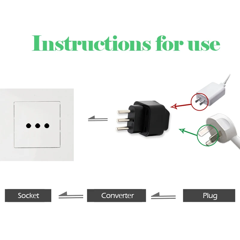1PC New High Quality Universal UK/US/EU/AU to Italian 3pin Travel Plug Italy Milan Chile Converter Adapter Plug Adaptor Convert