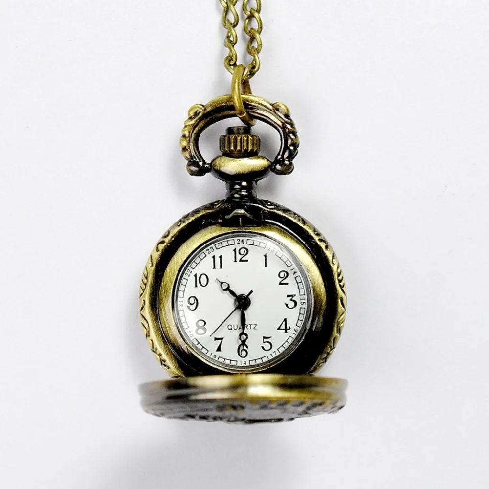 6043  Britain Big-Ben Bell Tower Embossed Pedant Watch Vintage Men Women Necklace Pocket Watch Bronze Gift Memorial Fob Watch