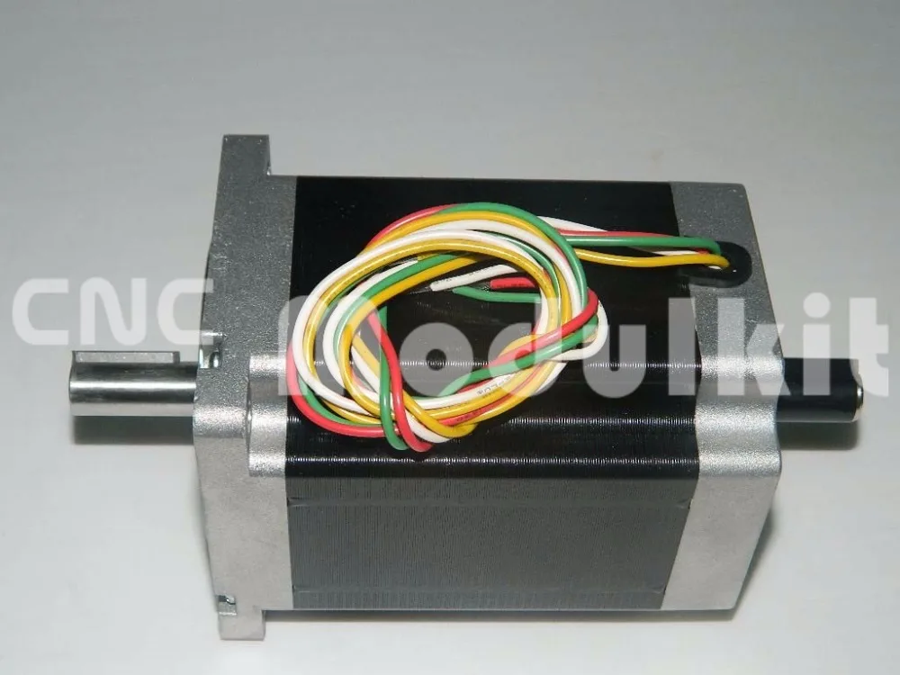 CNC Machinerty Controller Double Shaft  With Key Nema 34 Step Motor Body Length 118mm 8.7Nm 6A 4 Wire Lead  By CNC Modulkit