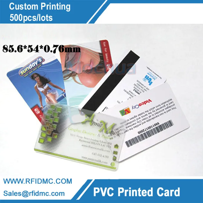 Customized printing plastic card, plastic business card, printing card, loyalty card--500pcs/lot