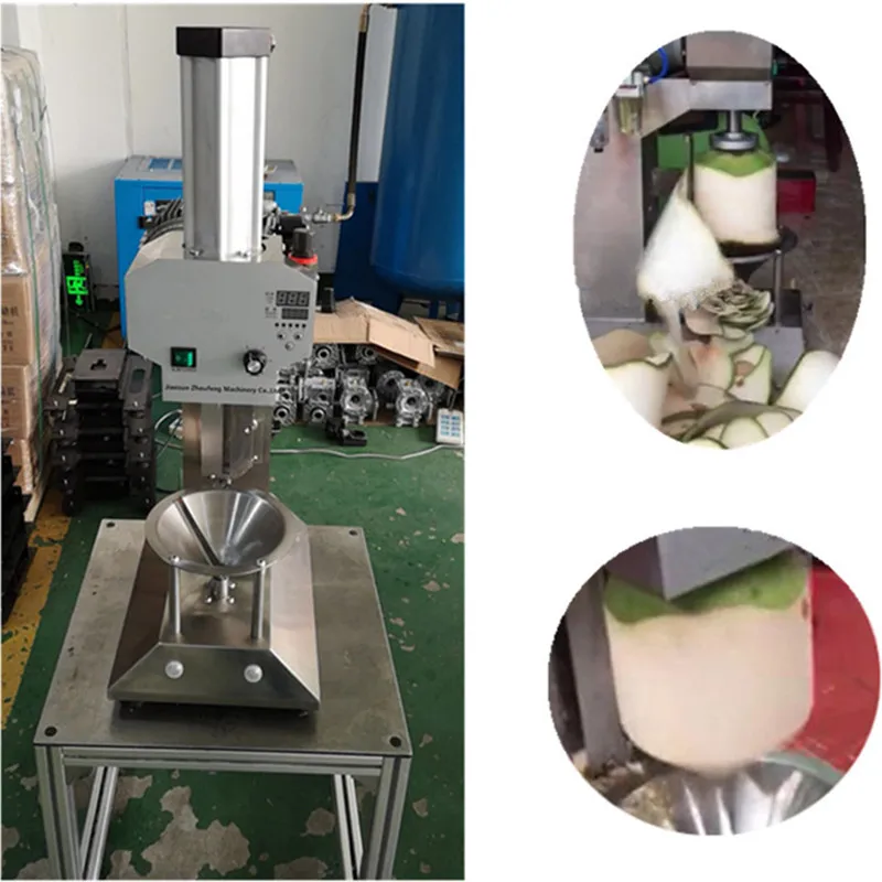 A forma di diamante di noce di cocco verde peeling macchina 220 v/110 v