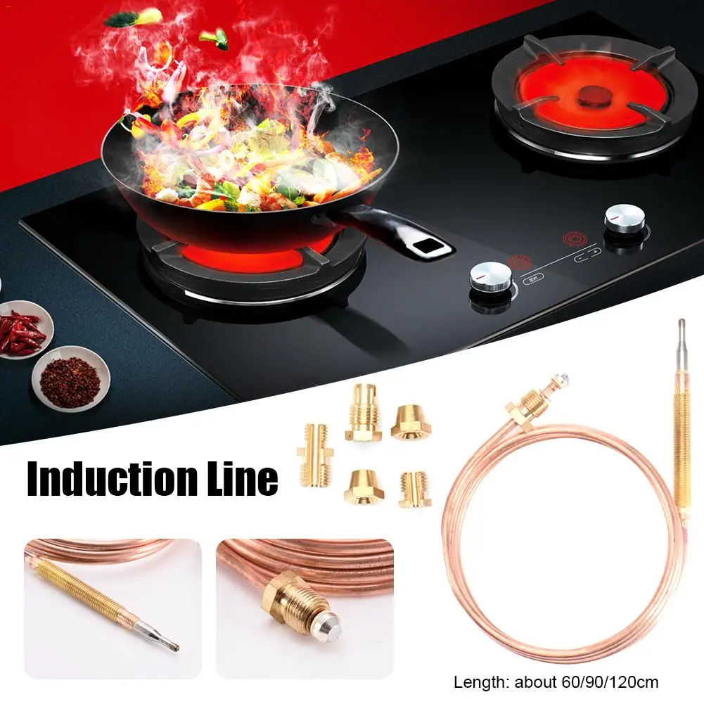 60cm/120cm Gas Valve Induction Line Thermocouple With 5 Fixed Parts For Hot Water Boiler Gas Appliance Fixed Parts 1 SET J2