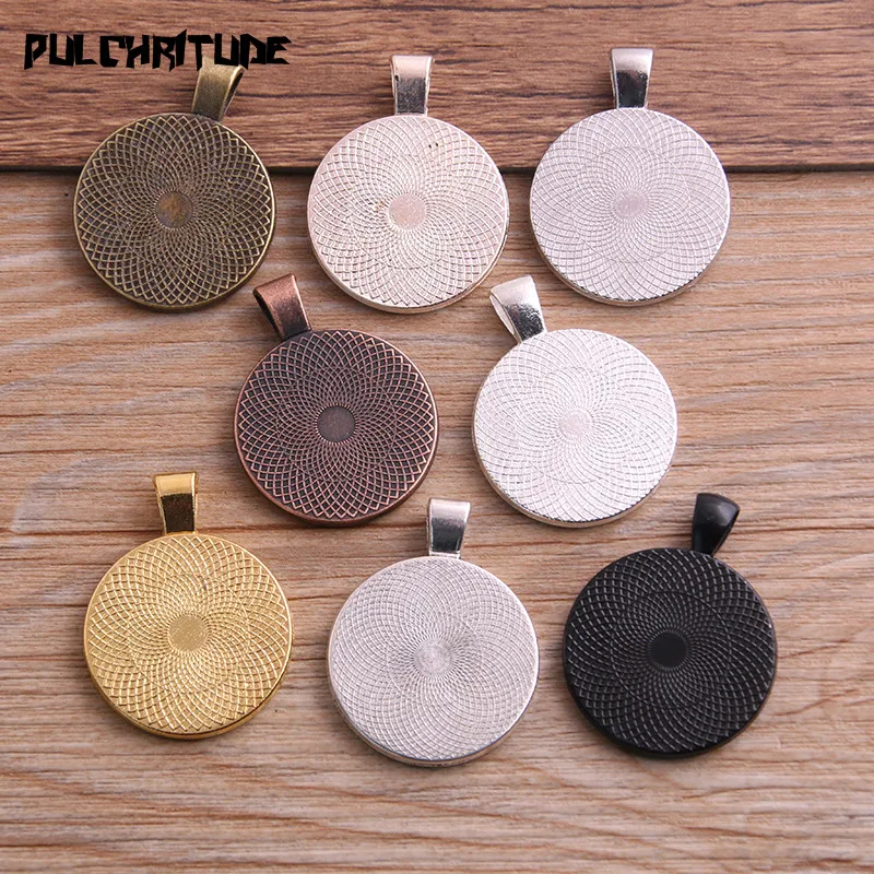 10Pcs/Lot 2020 New 8 Colors Plated Classic Pattern Fit 25mm Glass Cabochon Base Setting DIY Jewelry Making Findings