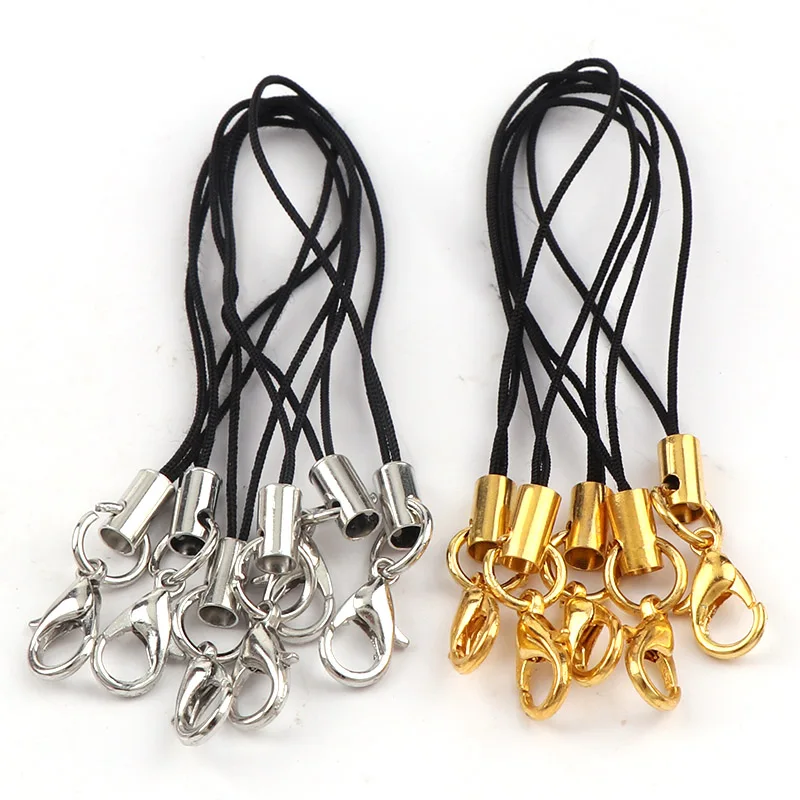 20-50 개 8x65mm 휴대폰 끈 스트랩 코드 스트랩 코드, 랍스터 걸쇠 결과 키 체인 코드 더블 컬러